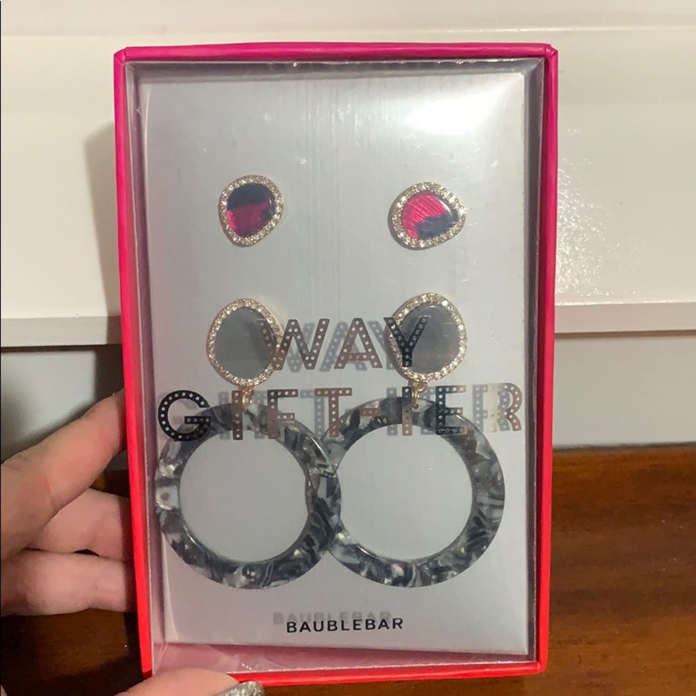 NIB Baublebar earring gift set